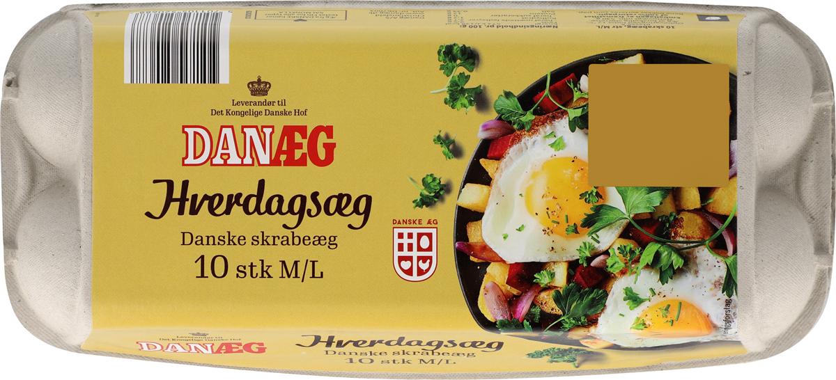 Danæg skrabeæg M/L 10 stk.