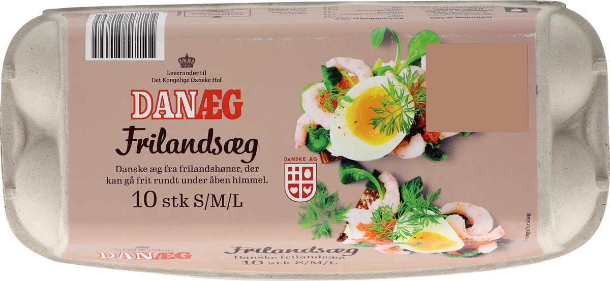 Danæg frilandsæg M/L 10 s 10 stk.