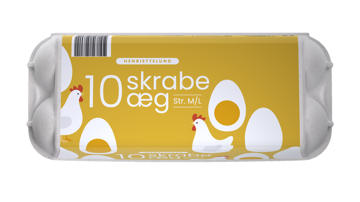 Henriettelund skrabeæg M/L 10 stk.