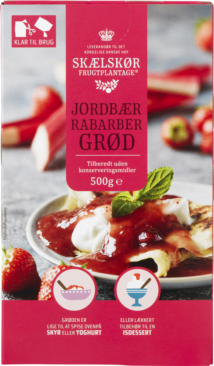 Skælskør jordb/rabar grød 400 g