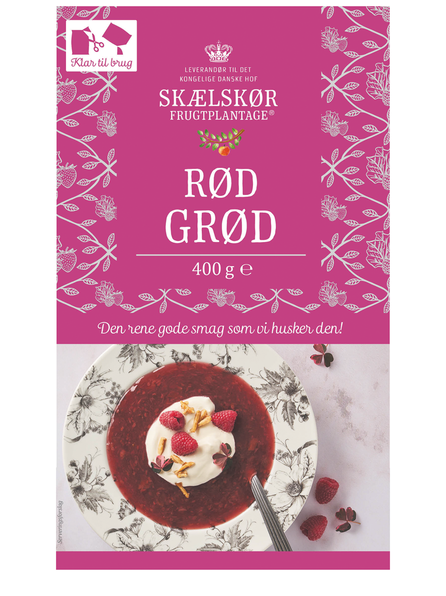 Skælskør Rødgrød m. Jordbær, Hindbær og Rabarber