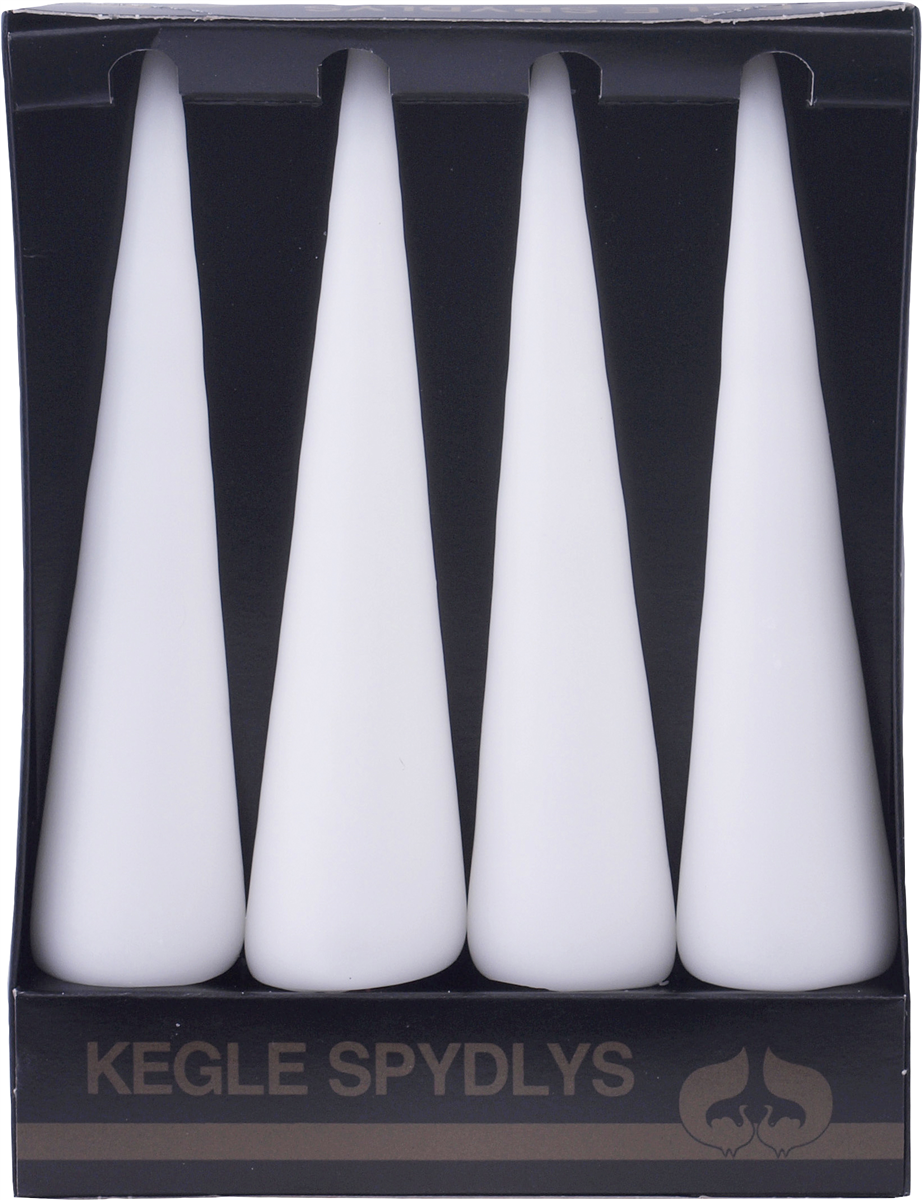 Keglespydlys Hvid 4,5x19 cm