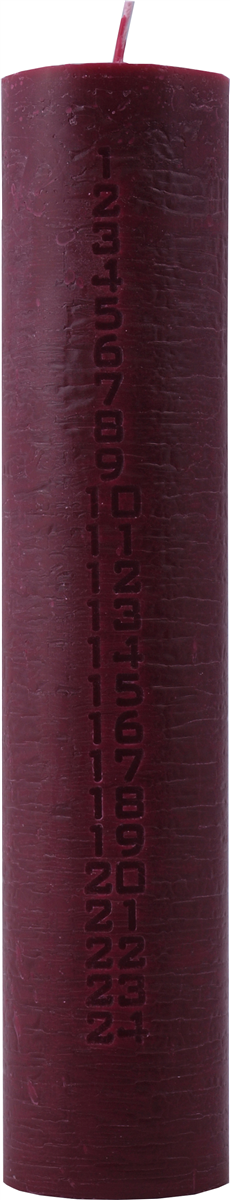 Kld.lys præget aubergine 1 stk.