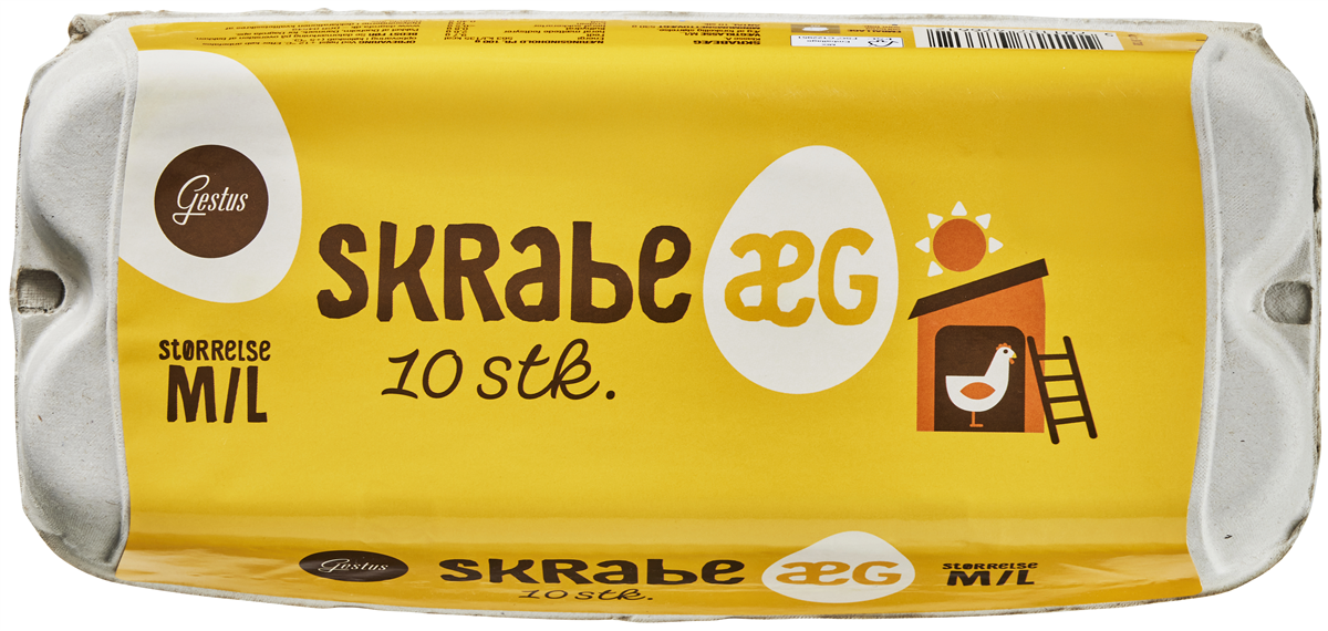 Gestus skrabeæg M/L 10 stk.