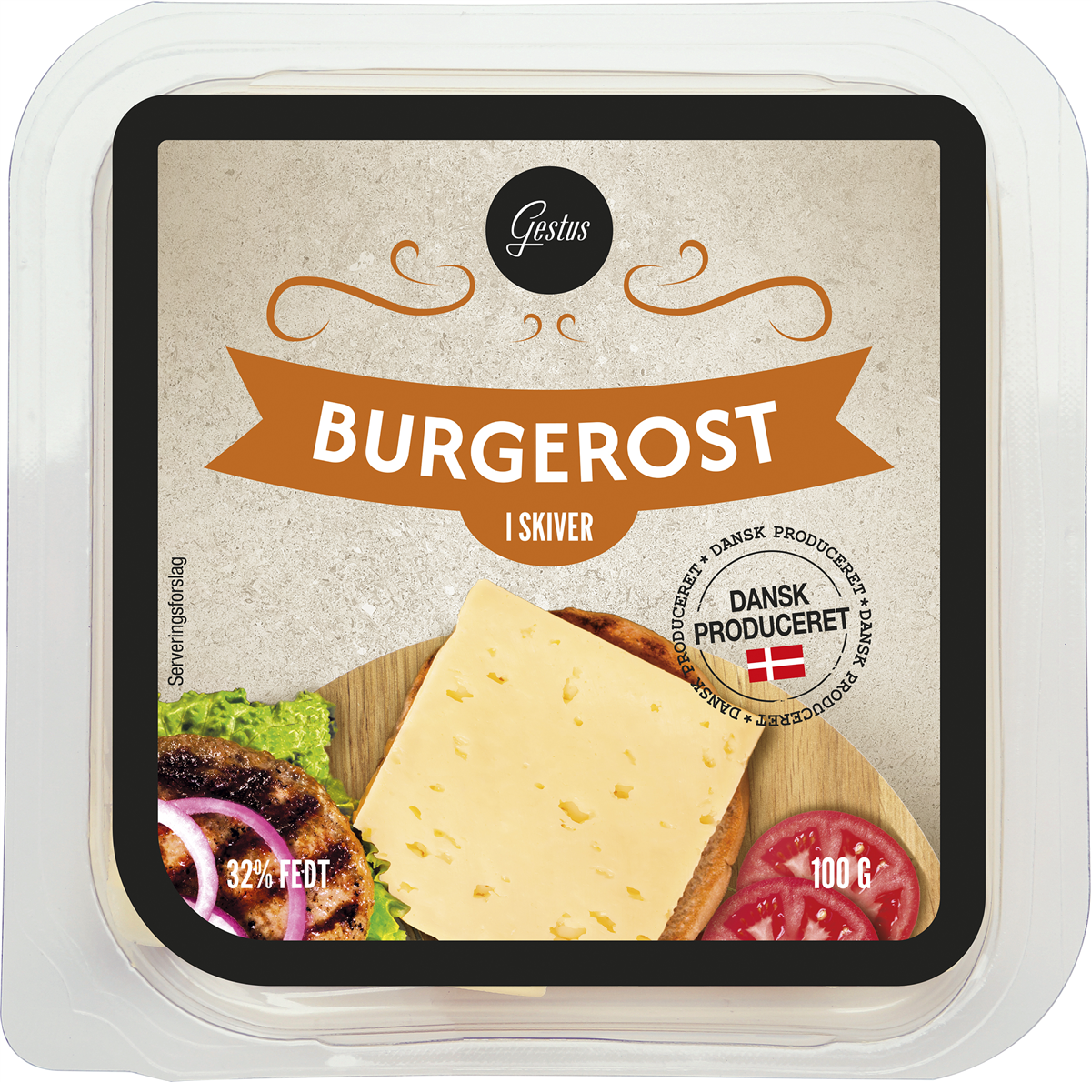 Burgerost i skiver 55+, Gestus 150 g