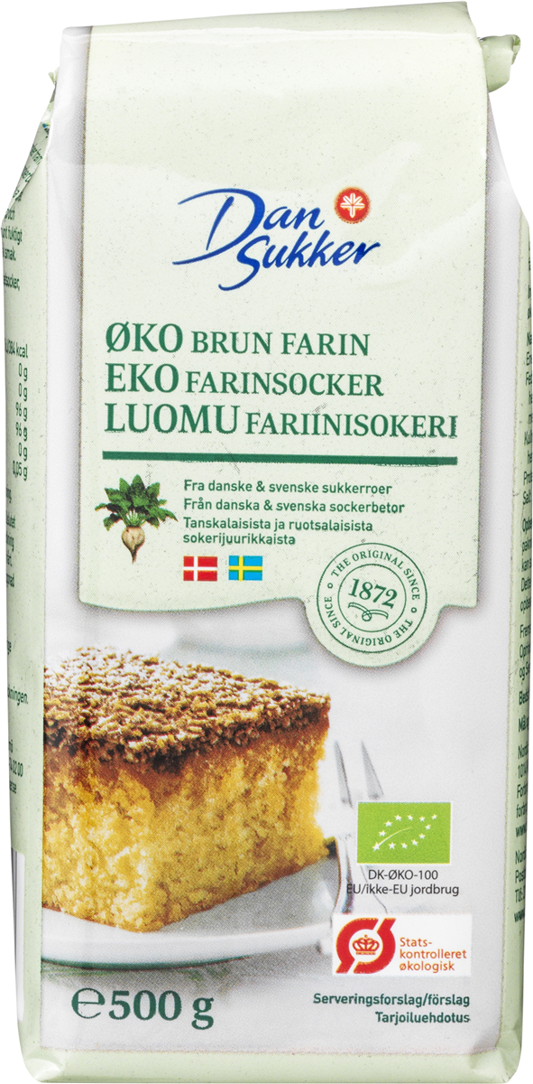 Dansukker, Brun farin øko