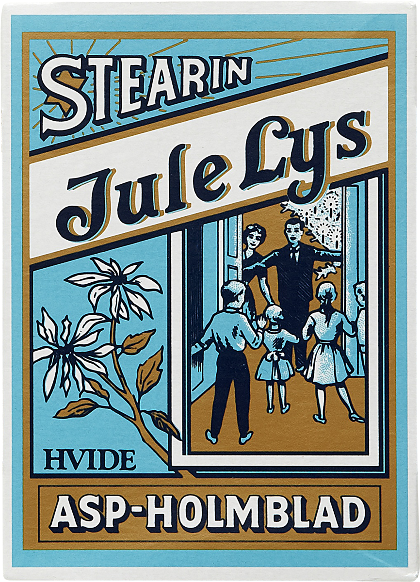 Asp Julelys Stearin Hvid