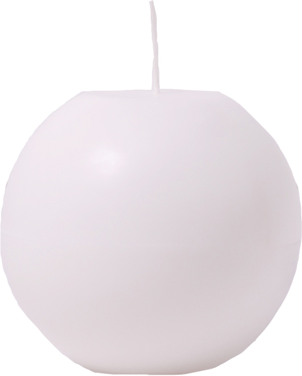 Kuglelys Ø 8 cm Hvid