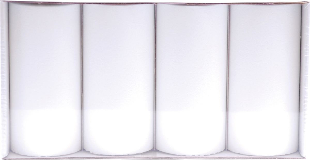 Adventsbloklys Hvid 5,6x12 cm
