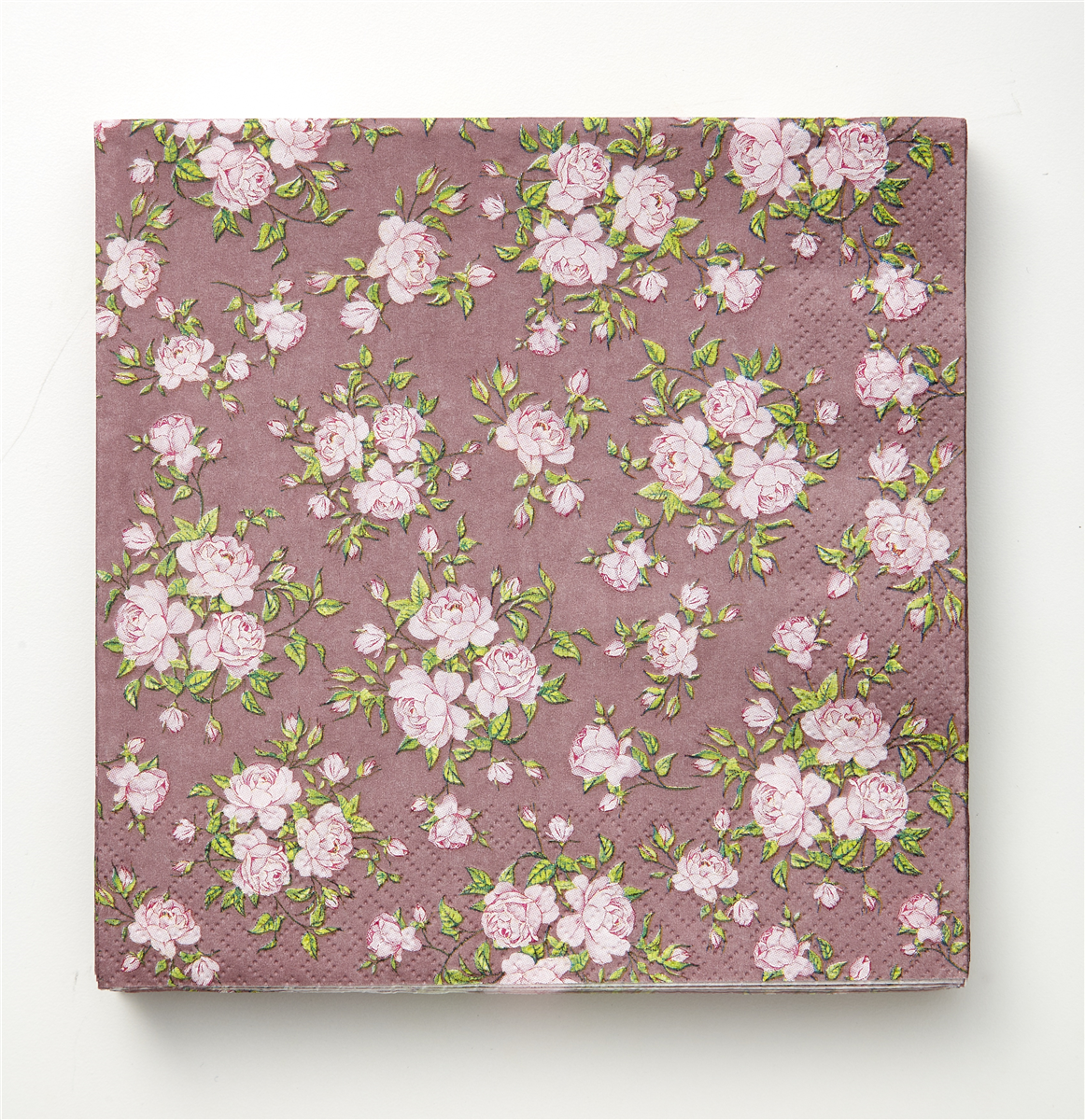 Serviet 33 cm gammel rosa