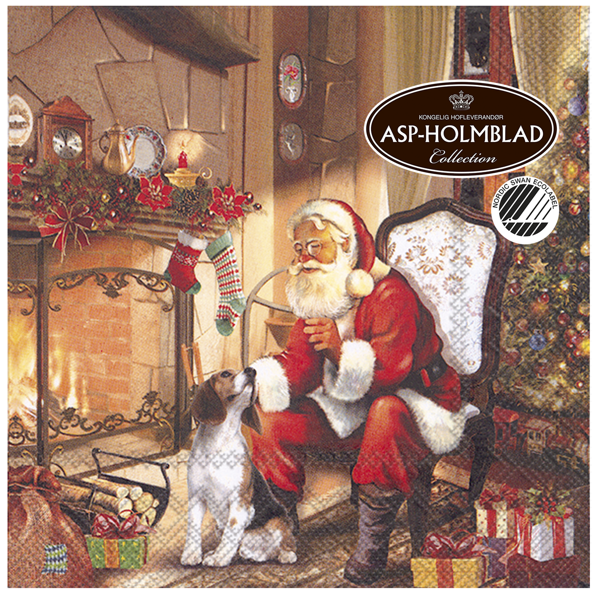 Serviet m.julemand-hund