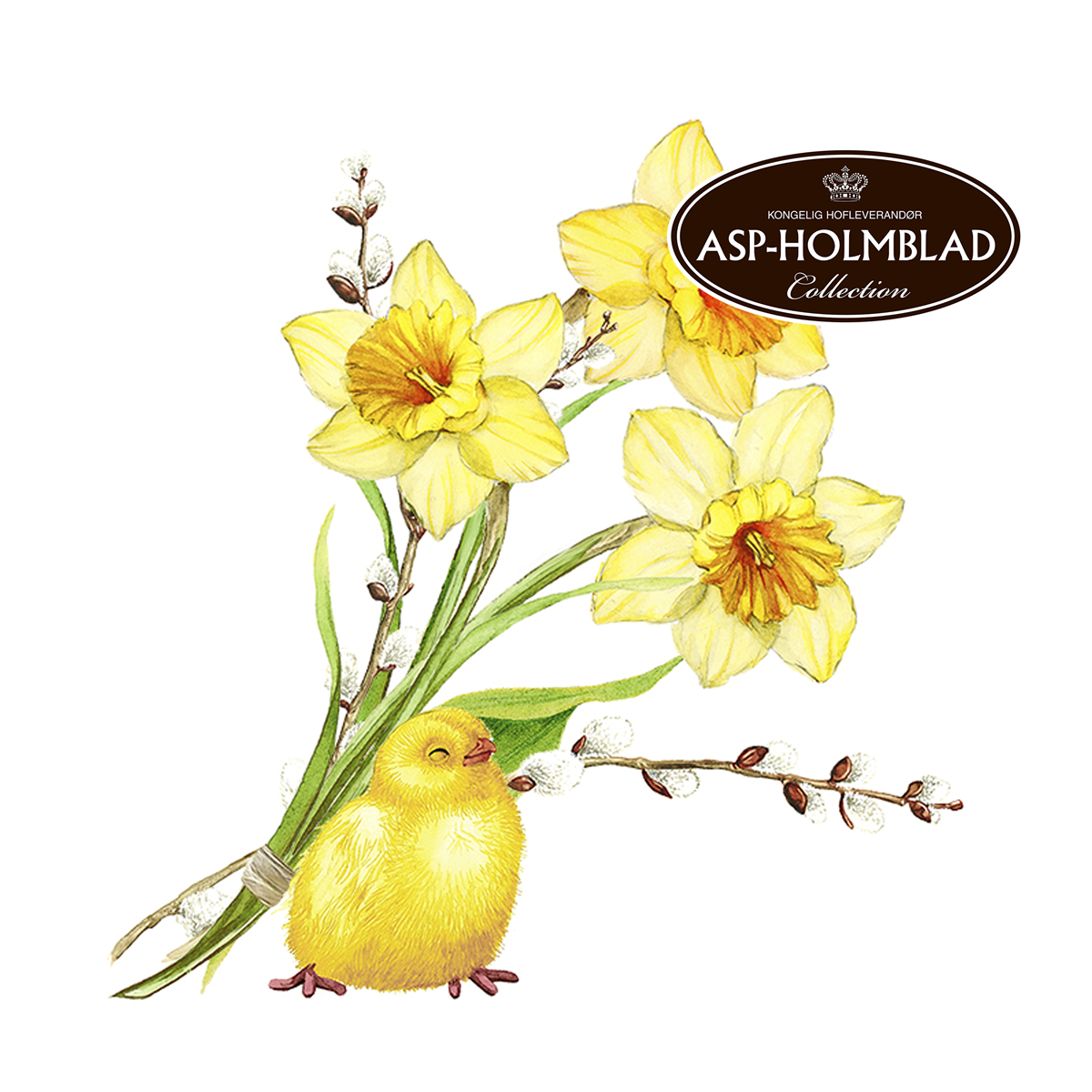 Serviet 33 cm 3-lag blomst 20 stk.