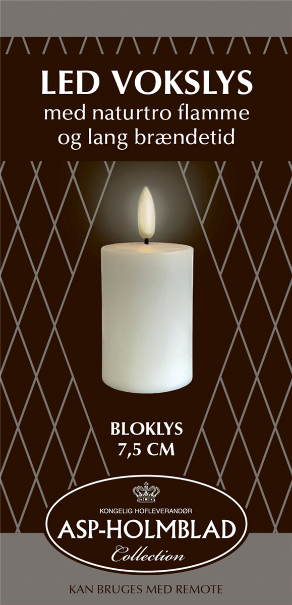 LED Bloklys 5 x 7,5 cm