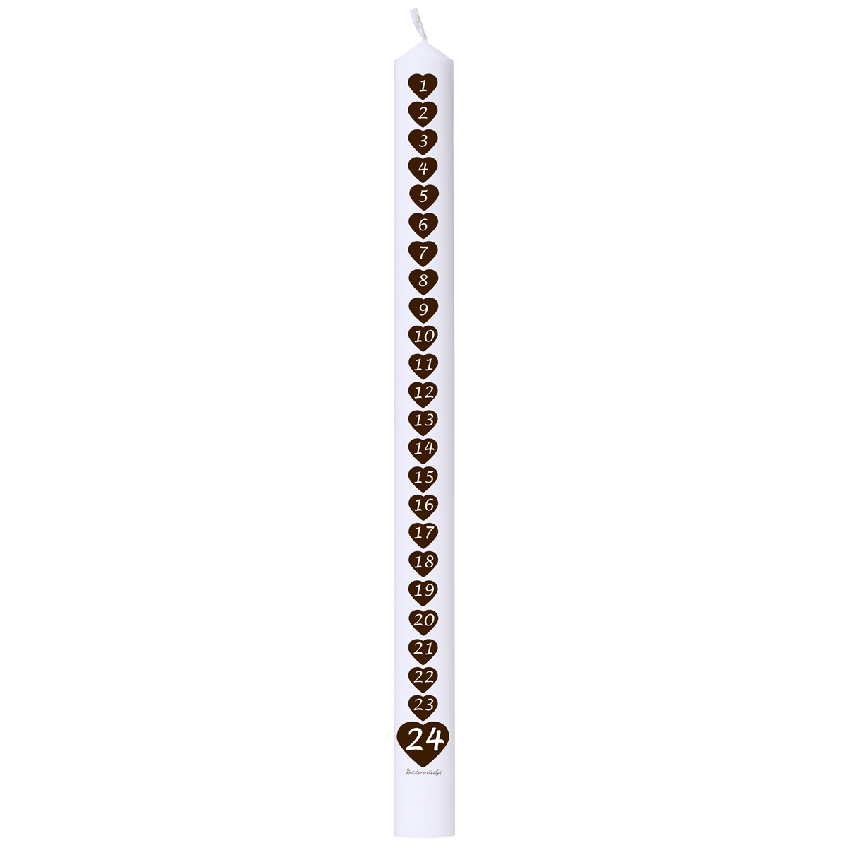 Kalenderlys 3x39 Hvid/Sort