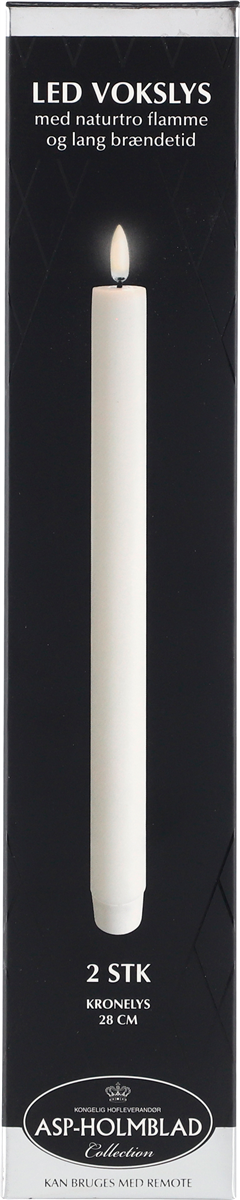 Led Kronelys 28 cm