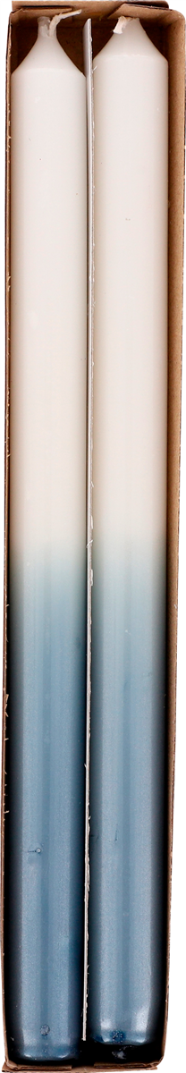 Stagelys 2,2 x 29 cm hvid/blå 2 stk.