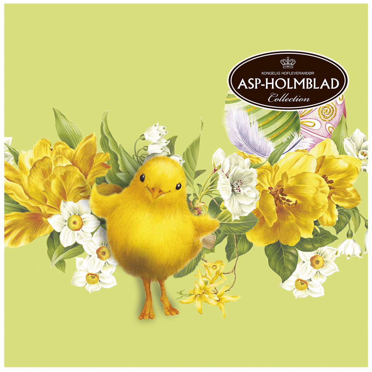 Serviet 33 cm fluffy chick 20 stk.