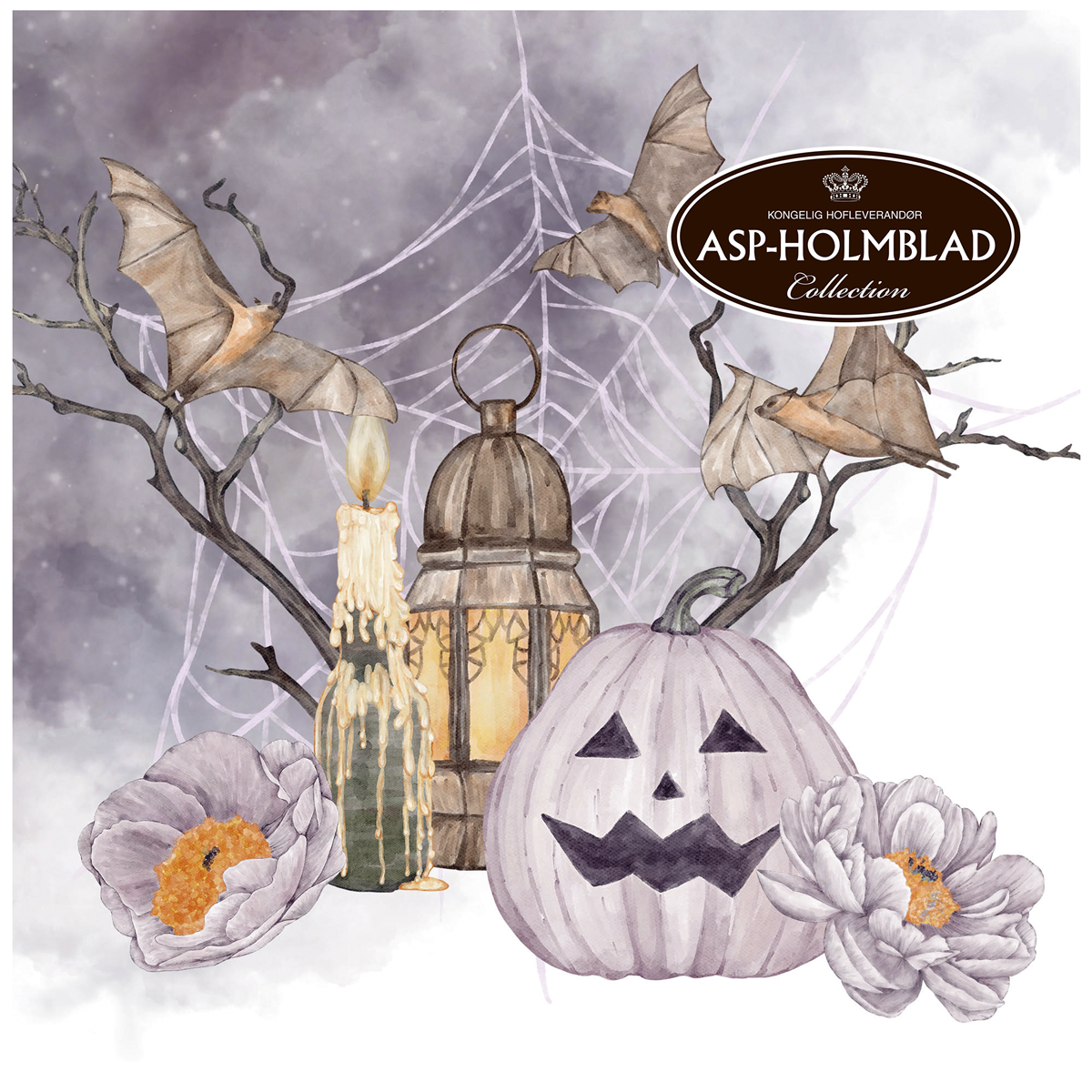 Serviet 33 cm 3-lag Hallowe 20 stk.