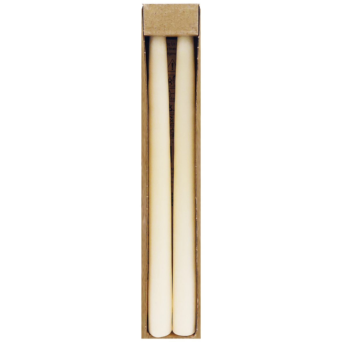 Råhvid Stagelys 2,2 x 28 cm