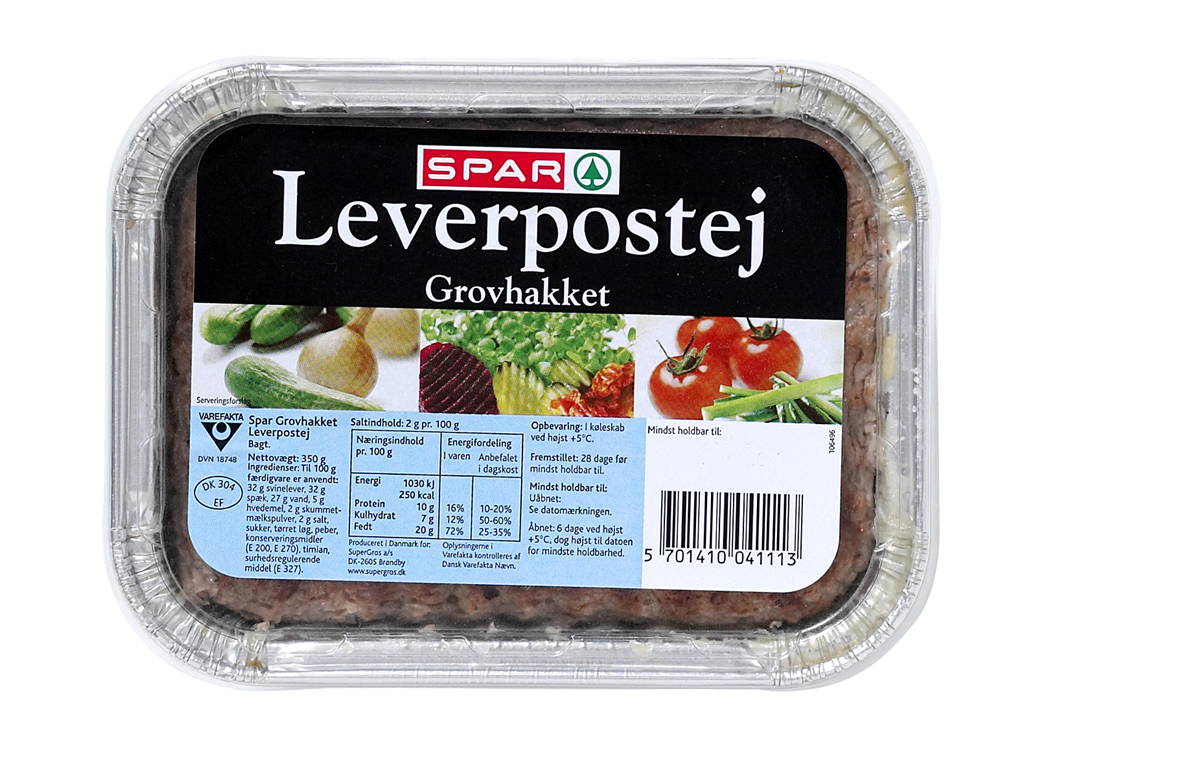 Spar grovhk. leverpostej 400 g