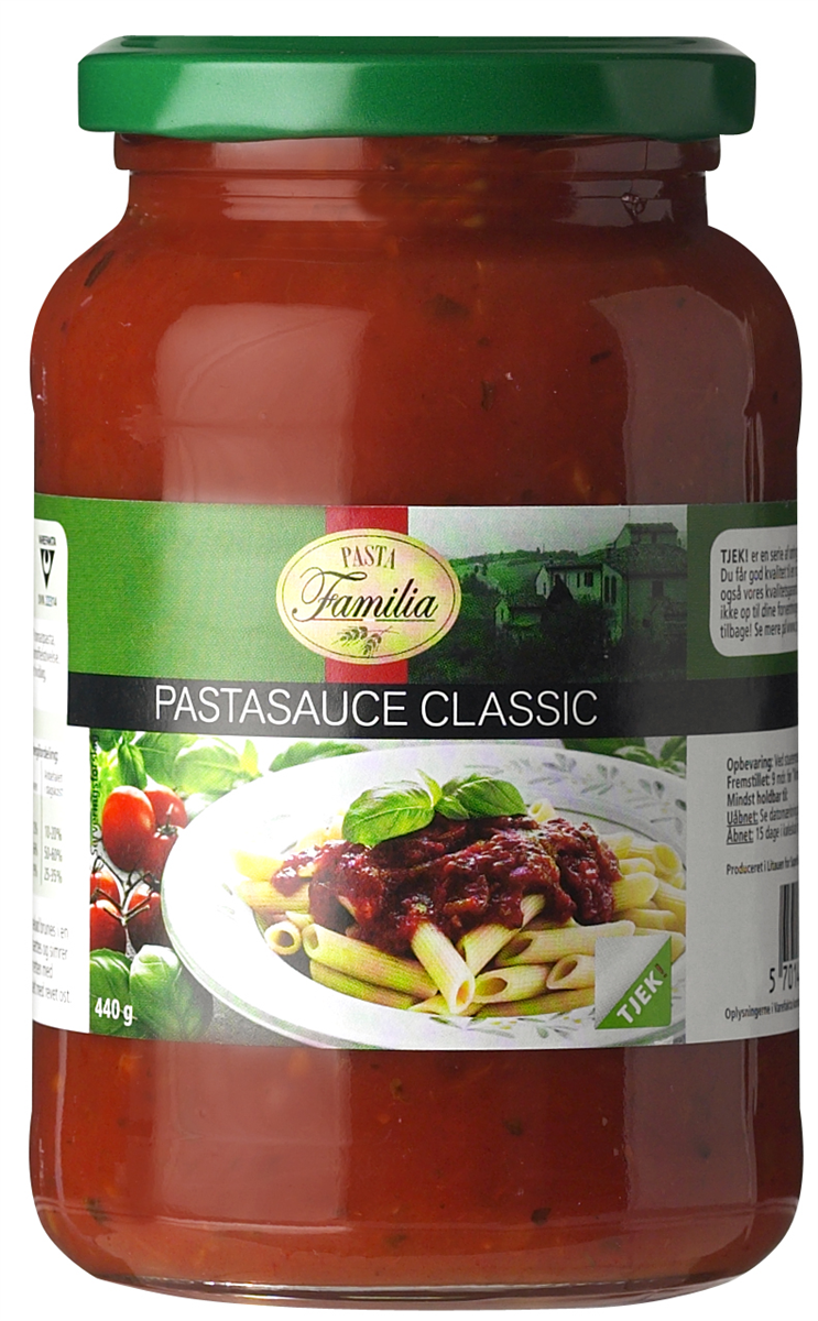 Familia pasta sauce classi