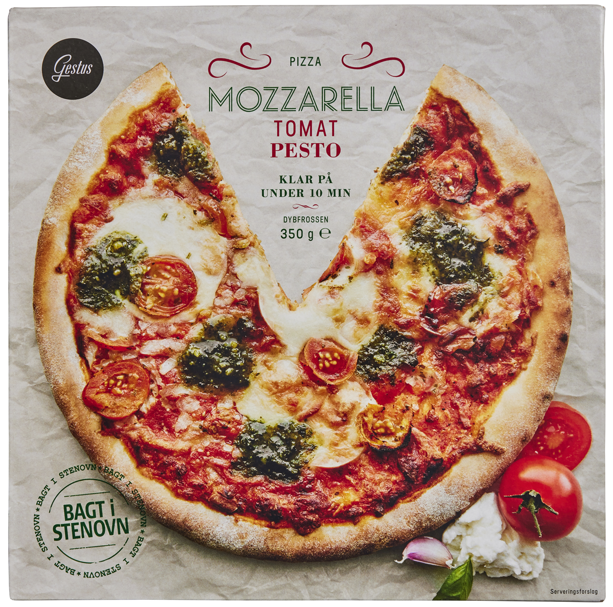 Gestus Pizza Mozzarella & Pesto 350 g