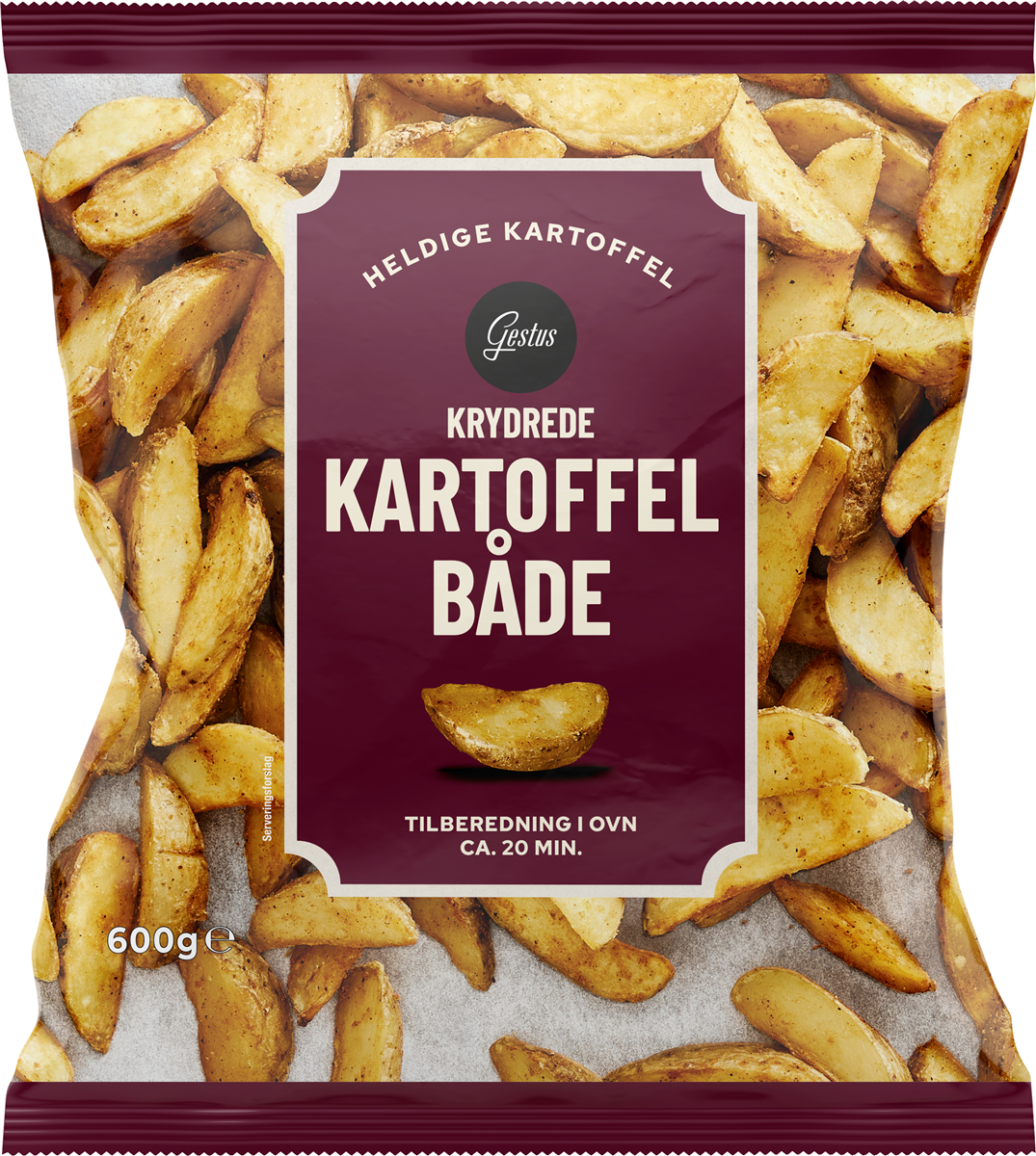 Gestus Kartoffelbåde Krydret 600 g