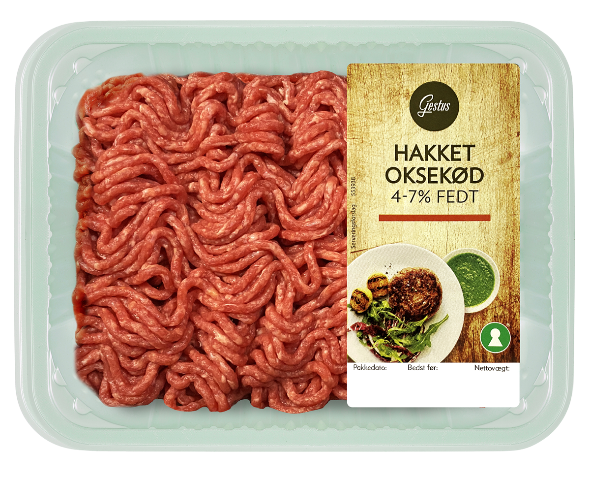 Hakket oksekød 4-7% Gestus 400 g