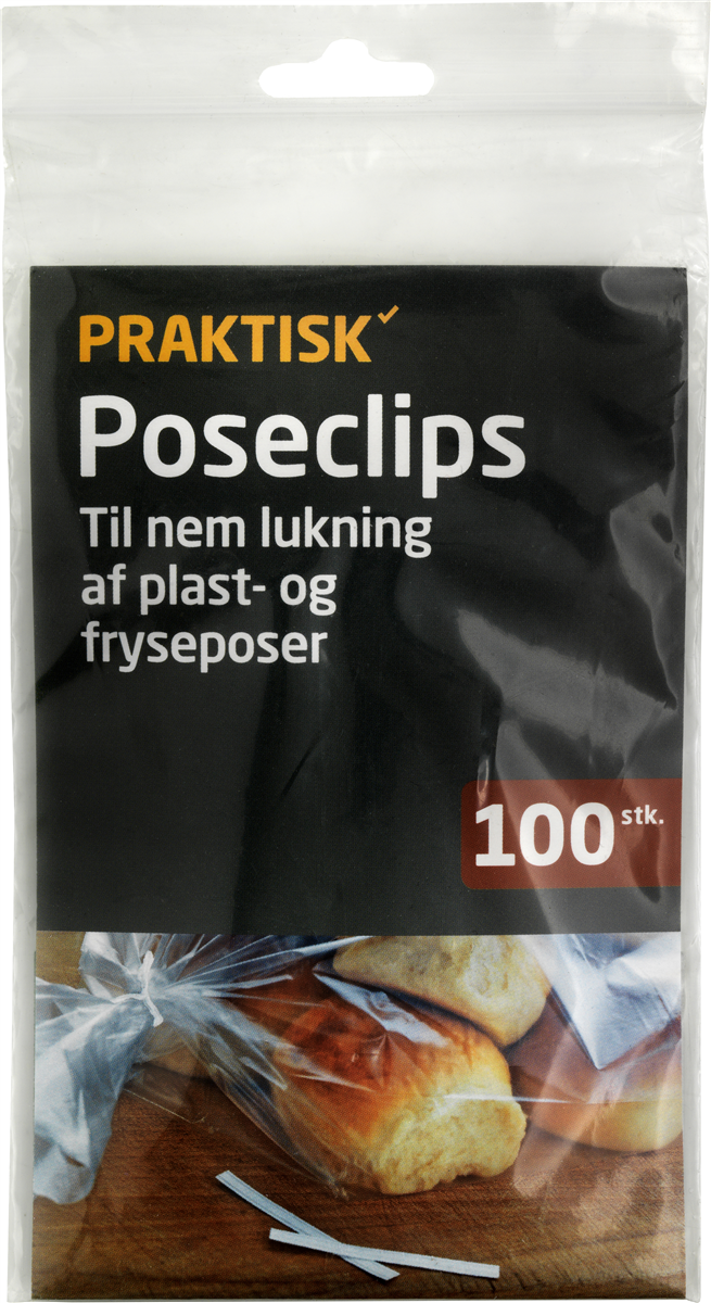 Praktisk lukkeclips 100 stk 100 stk.