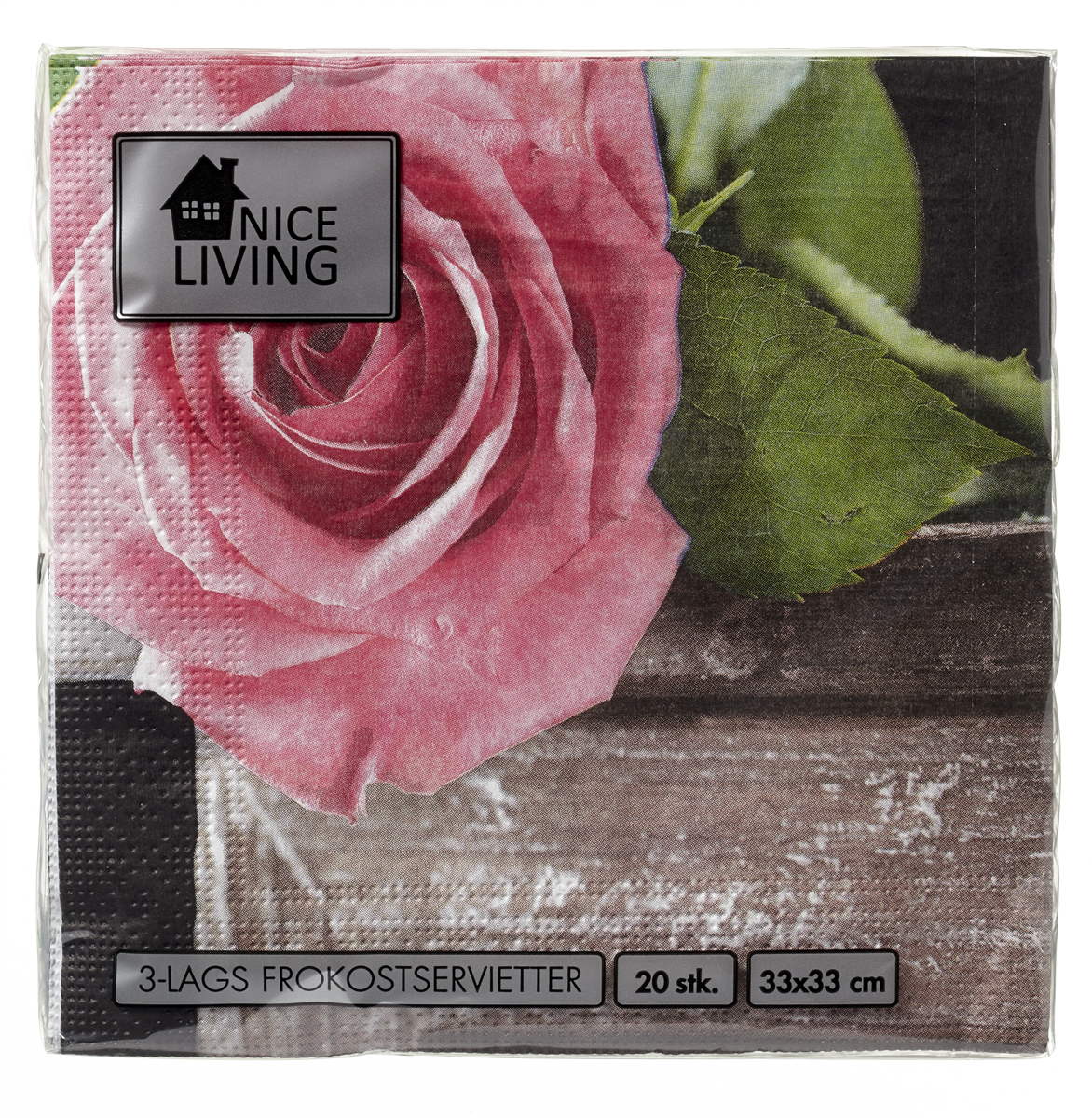 Nl serviet 33x33 rose pink 20 stk.
