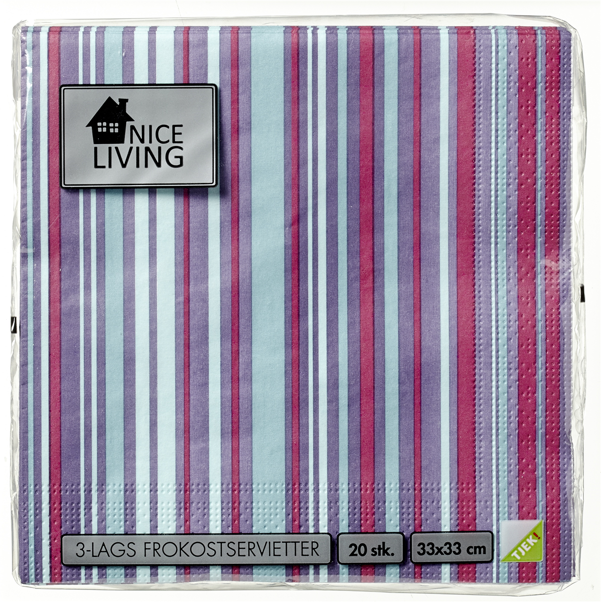 NL serviet 33 x 33 strib 20 stk.