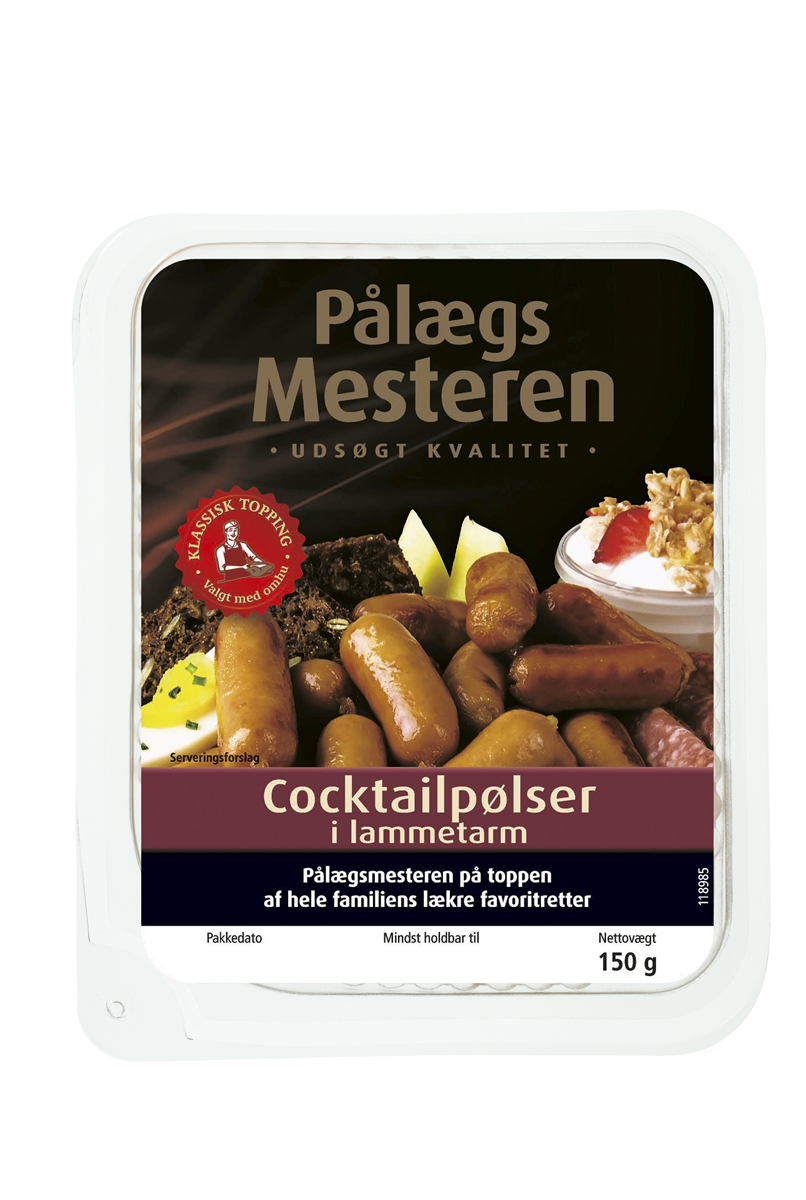 Pålægsmest. cocktailpølser 200 g