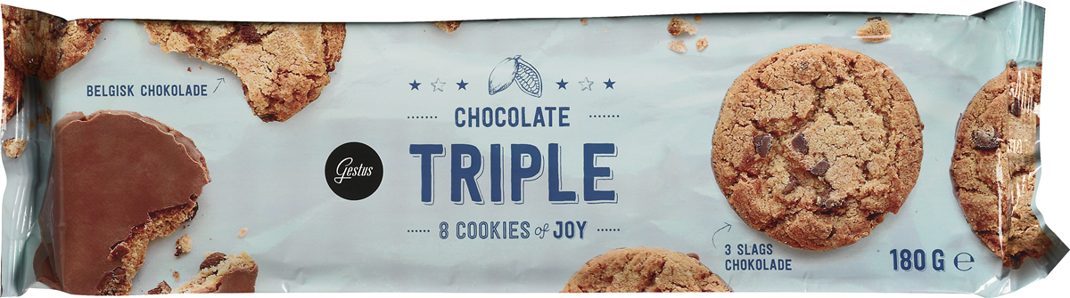 Gestus triple choc. cookies 180 g