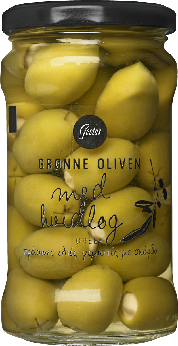 Gestus oliven m/hvidløg 300 g