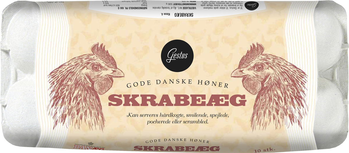 Gestus skrabeæg M/L 10 stk.