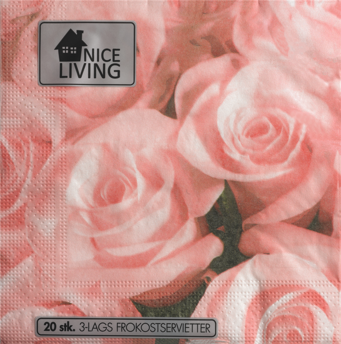 NL serviet 33 cm rose coral 20 stk.