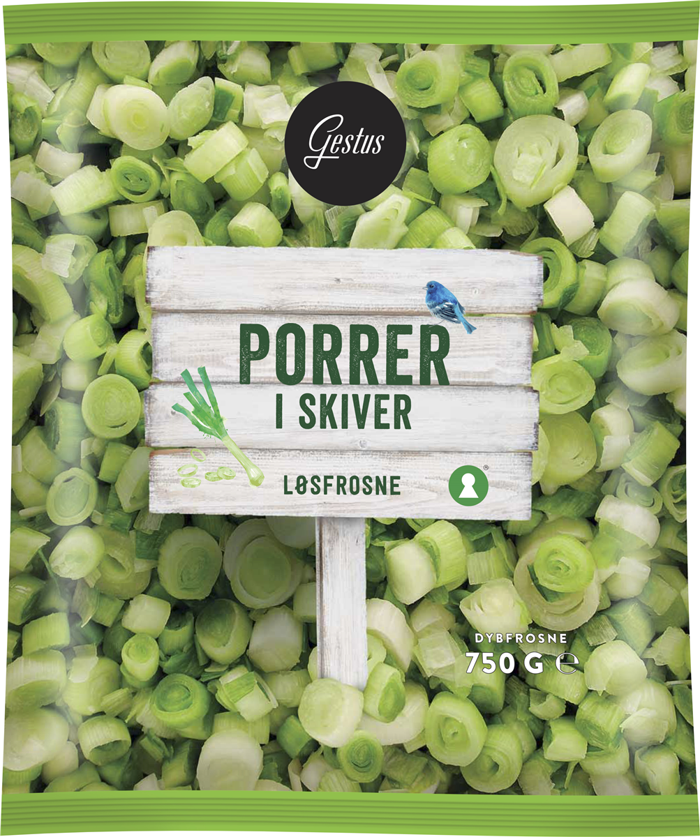 Gestus porrer i skiver 750 g
