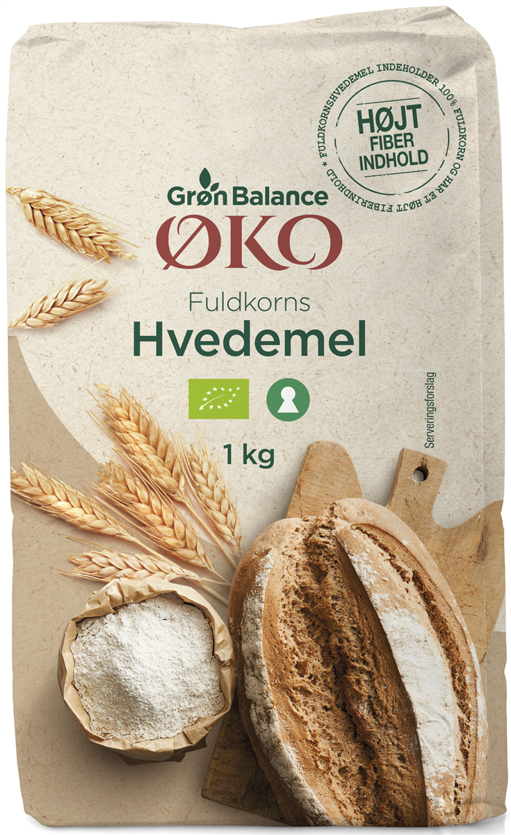GB Fuldkornshvedemel Øko 1 kg