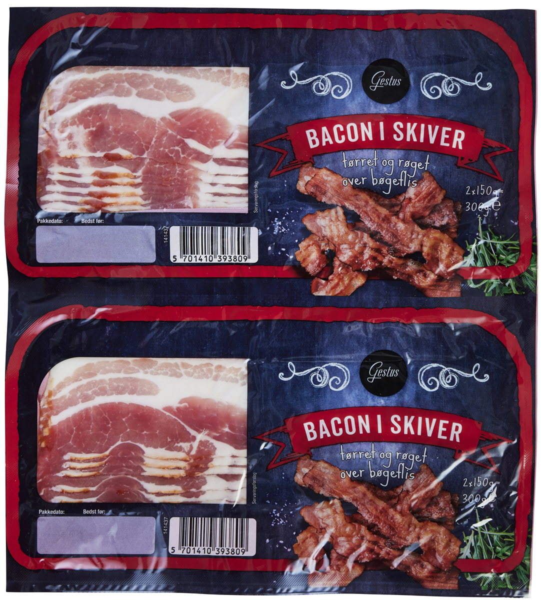 Gestus Bacon i Skiver 2-Pk