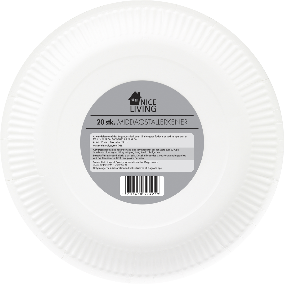 NL Plasttallerkener 22,5 cm