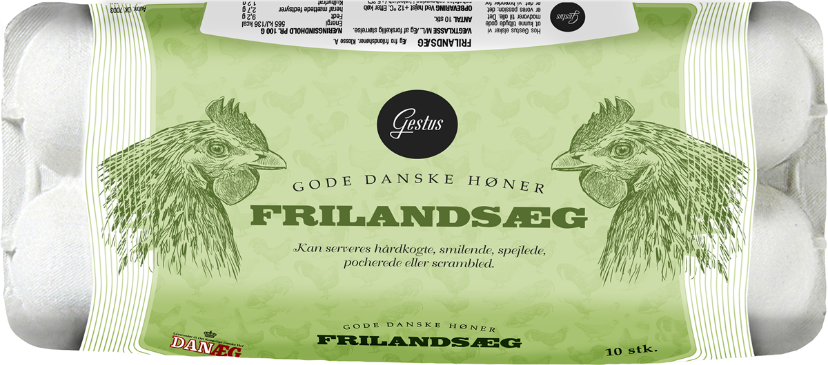 Gestus frilandsæg M/L 10 stk.
