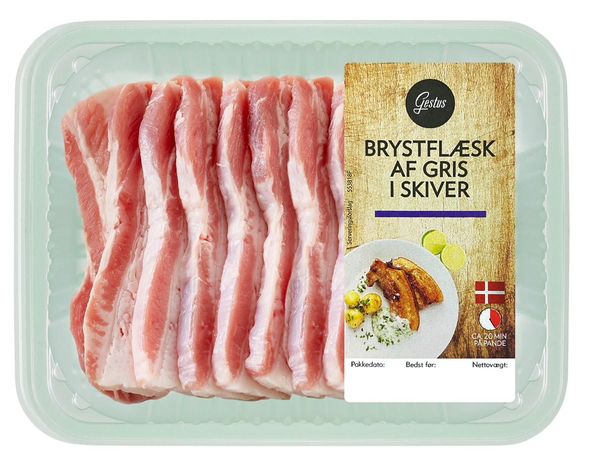 Bryst af Gris i Skiver