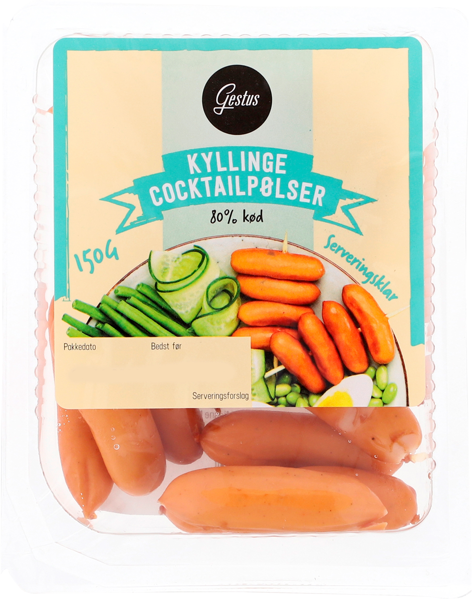 Cocktailpølser af kylling, Gestus