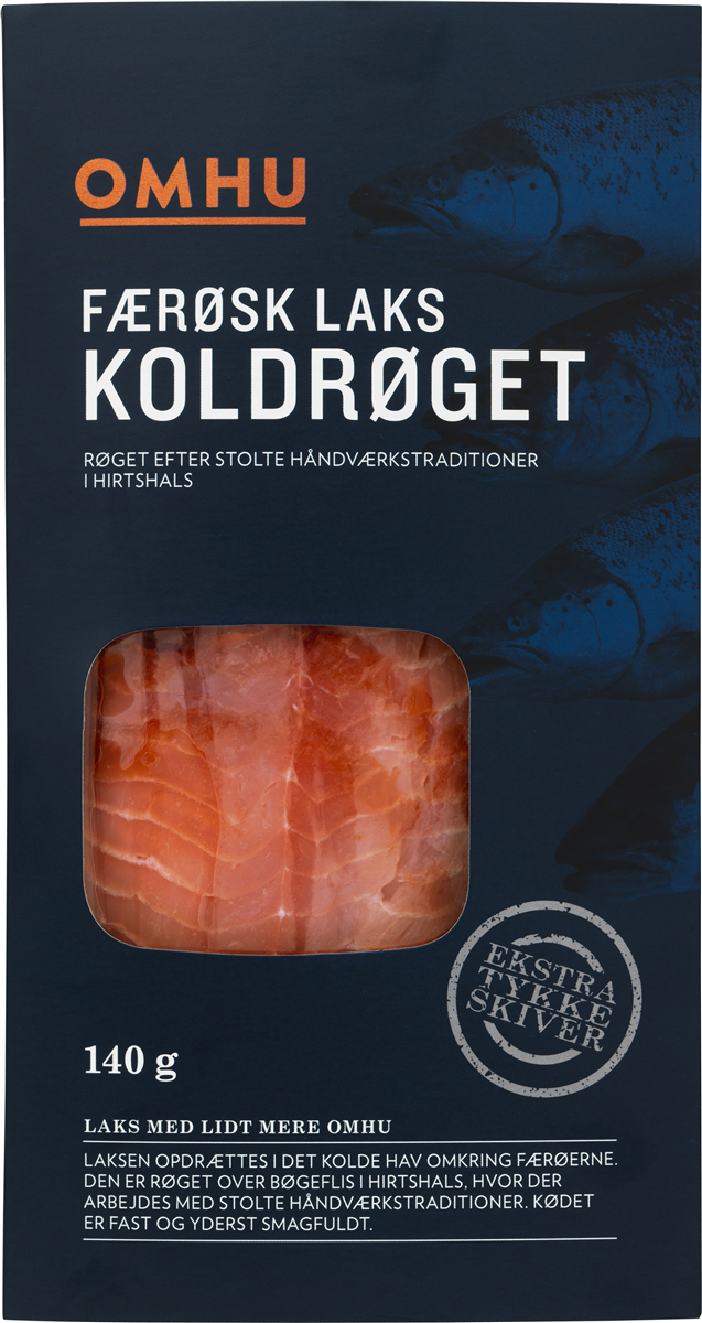 Omhu koldrøget færøsk laks 140 g