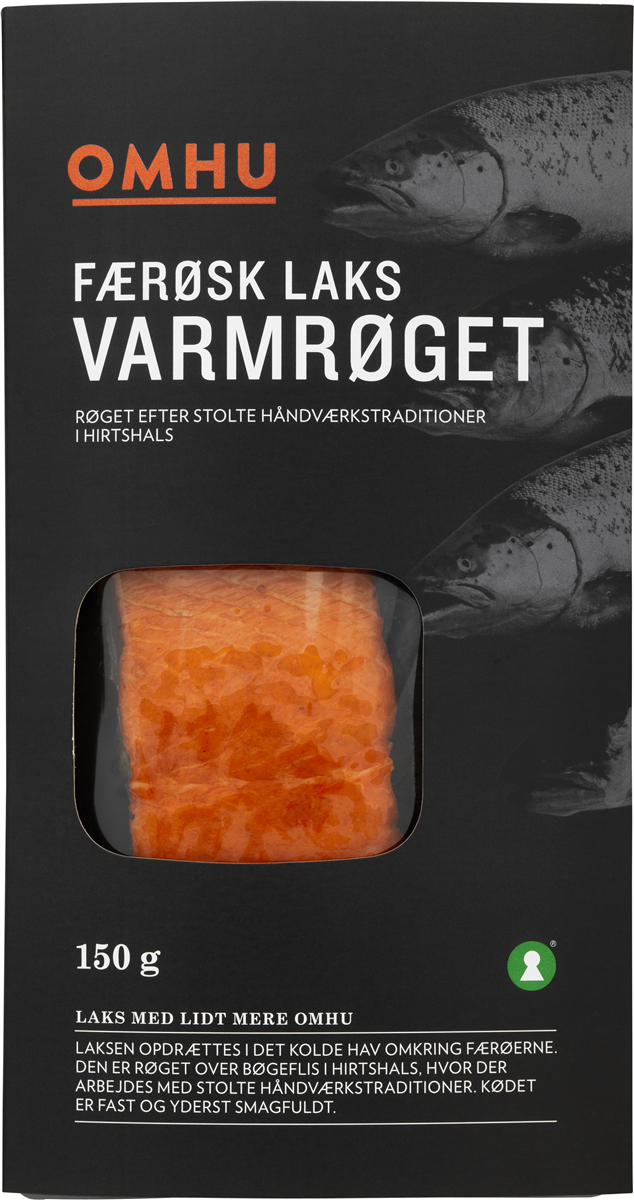Omhu varmrøget færøsk laks 140 g