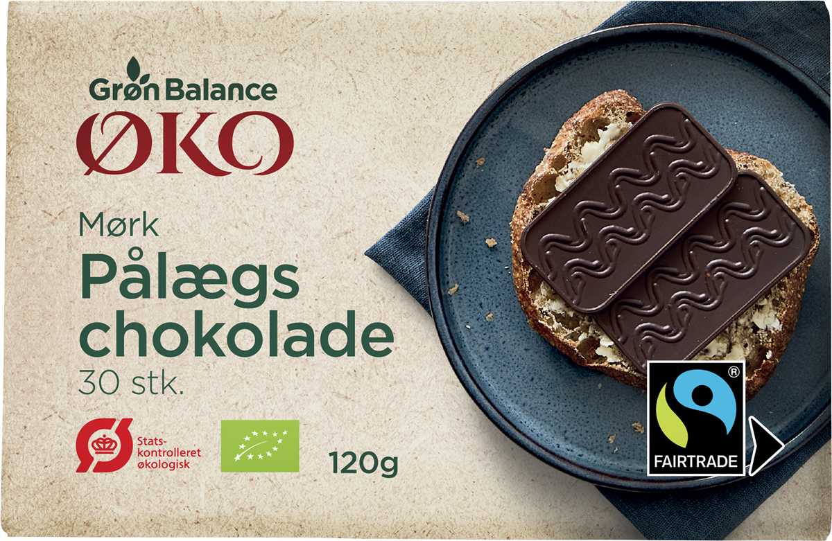 GB Pålægschokolade Mørk Øko 120 g