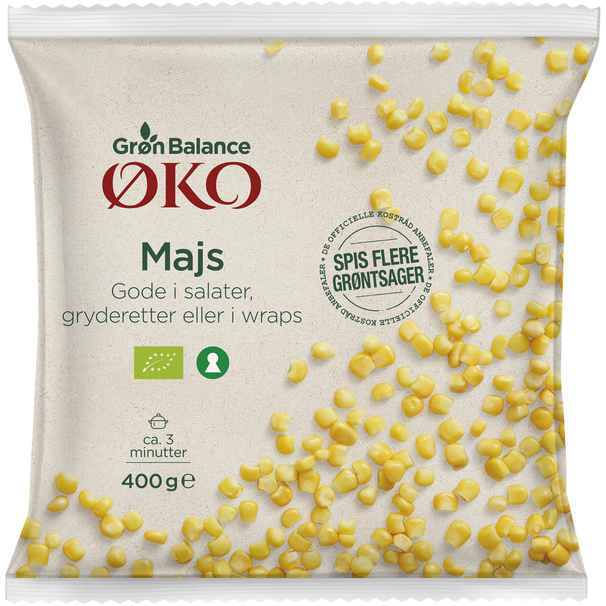 ❄️Majs løsfrosne øko. Grøn Balance