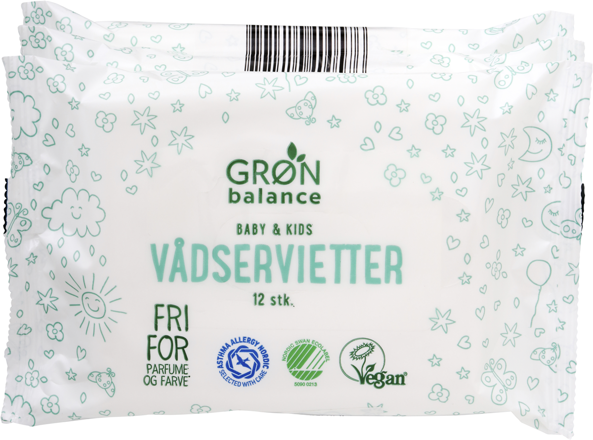 GB Vådservietter Baby 3x12