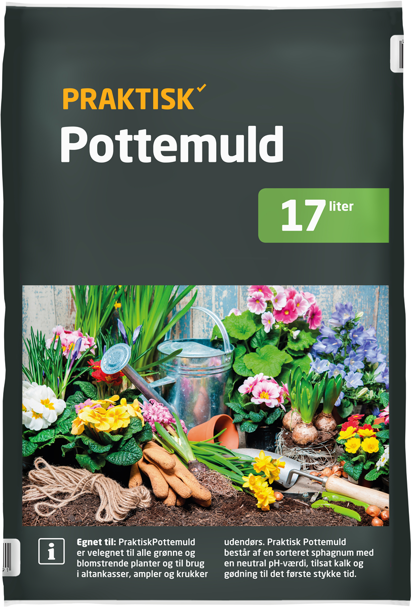 Praktisk pottemuld 17000 ml