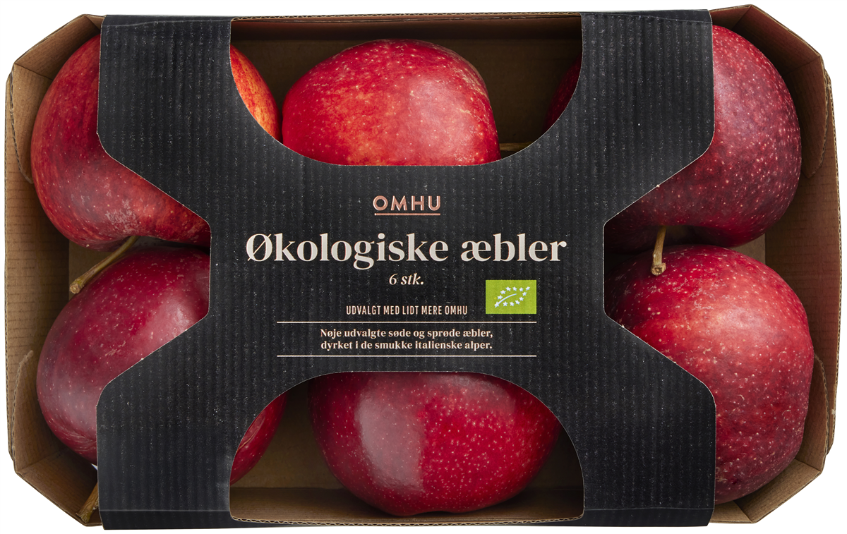 Omhu Øko-Æbler 6 stk